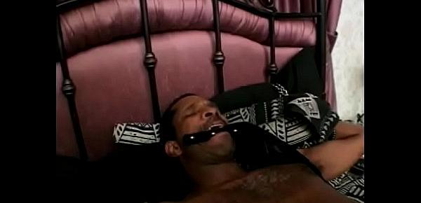  Black dude with huge dong enjoys having some bondage session in kinky interracial threesome with Lena Ramon and Violet Di Marco
